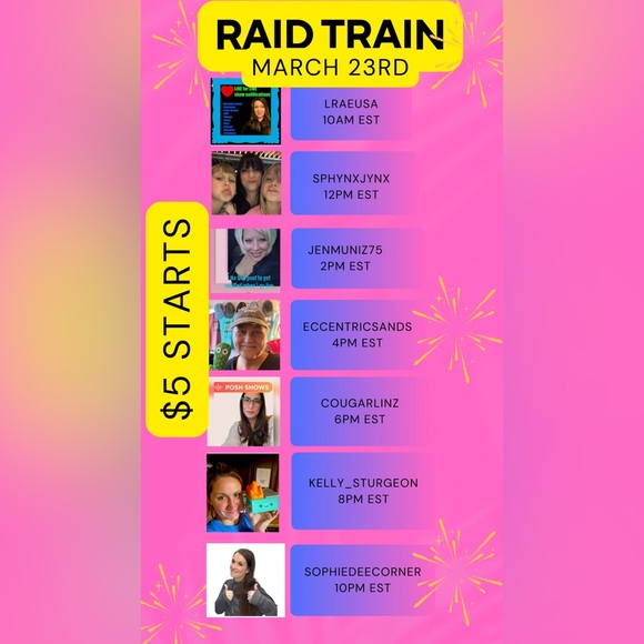 RAID TRAIN 3/23! - Picture 1 of 1